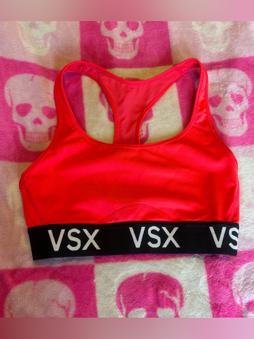 VSX Bold Red & Black Racerback Sports Bra